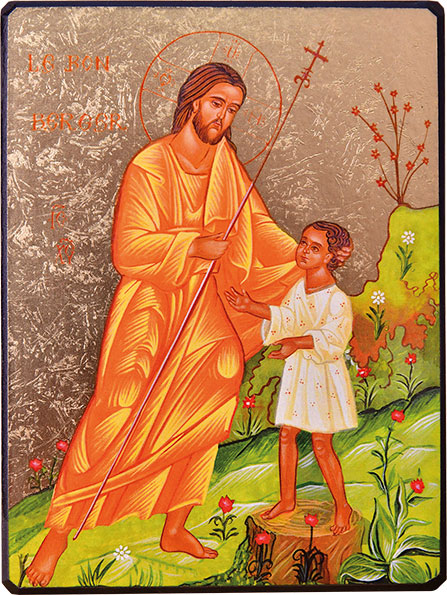 Ikona: Dobri pastir z dečkom