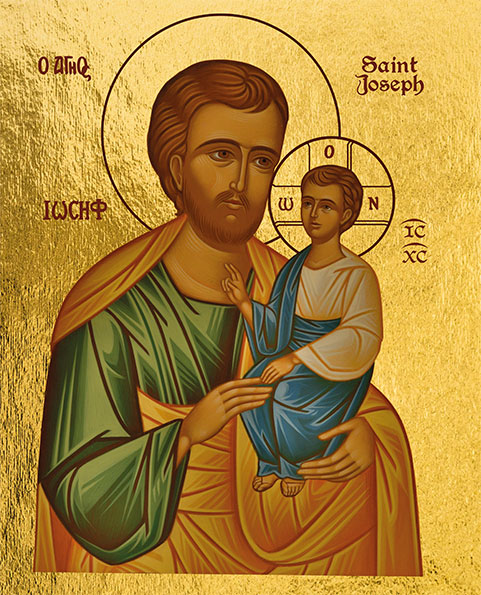 Ikona: Sveti Jožef z Jezusom